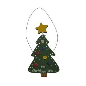 Old Trio Designs 1995 Painted by Gloria Wood Plaque Ornament Christmas Trees